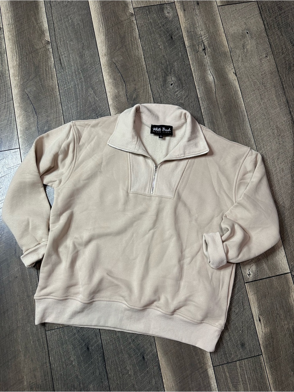 White Birch Black Label 1/4 Zip Pullover (has pockets)